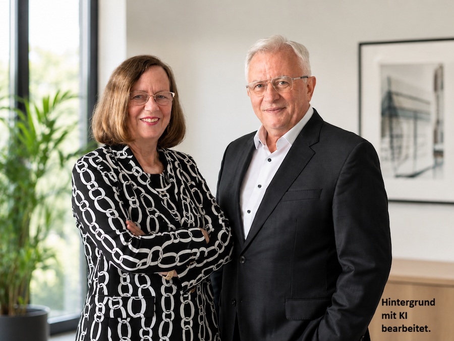 Elke Retzer und Prof. Dr. Oleg Retzer von Retzer Industry (Hinweis - Bild wurde mit KI bearbeitet)